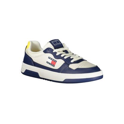 Blue Polyurethane Men Sneaker