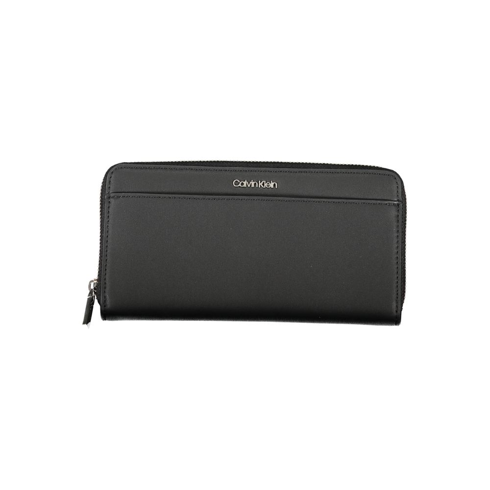 Black Polyester Women Wallet
