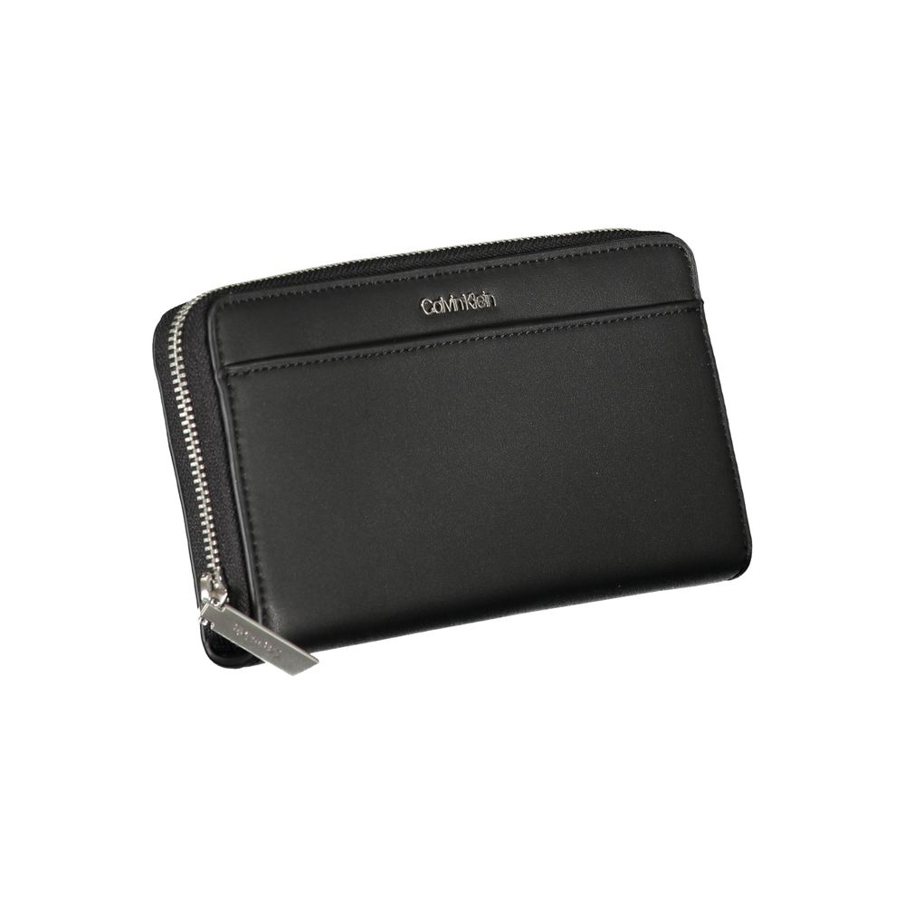 Black Polyester Women Wallet