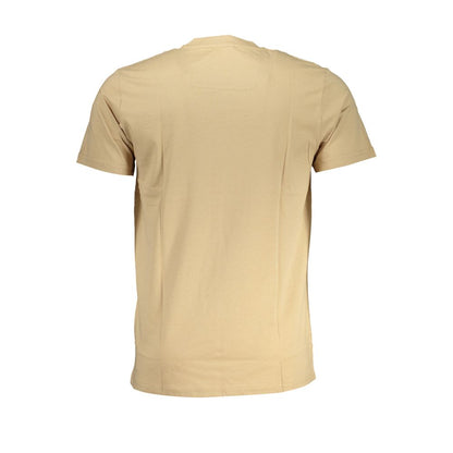Beige Cotton Men T-Shirt