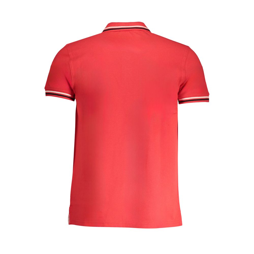 Red Cotton Men Polo Shirt