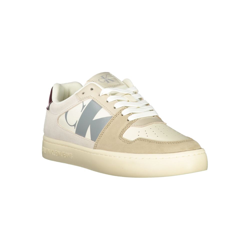 Beige Polyurethane Men Sneaker