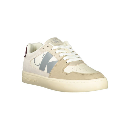 Beige Polyurethane Men Sneaker