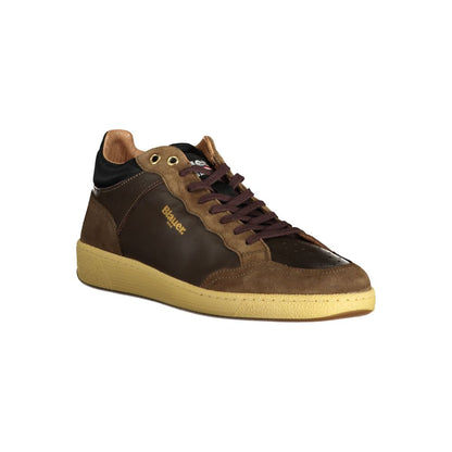 Marrone Leather Men Sneaker
