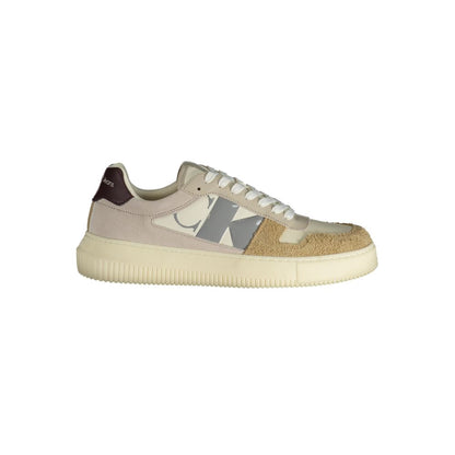 Beige Polyurethane Men Sneaker