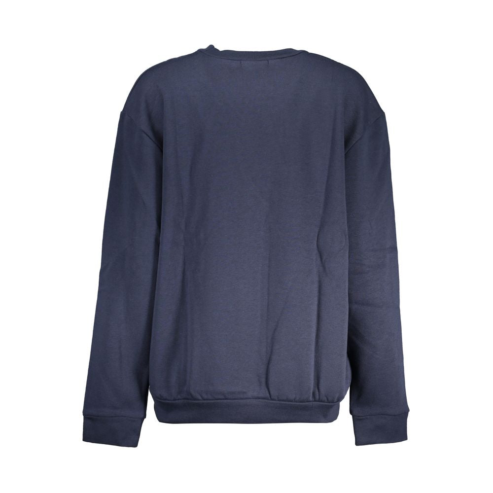 Blue Polyester Women Sweatshirt
