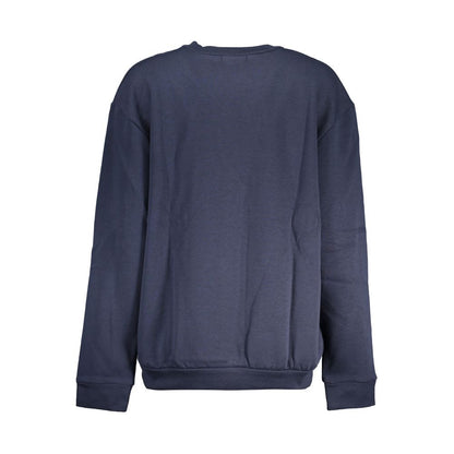 Blue Polyester Women Sweatshirt