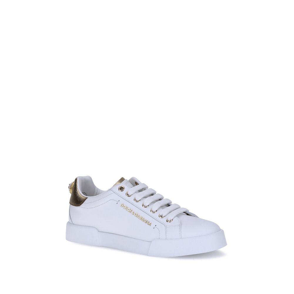 White Calf Leather Bos Taurus Low Top Sneakers