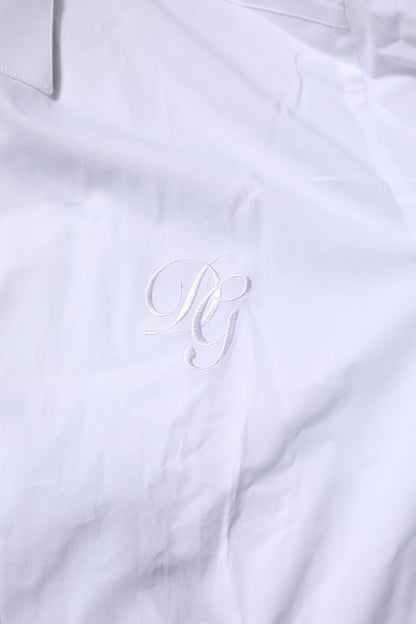 White Cotton GOLD Long Sleeves Formal Shirt