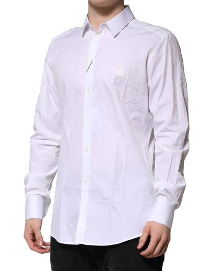 White Cotton GOLD Long Sleeves Formal Shirt