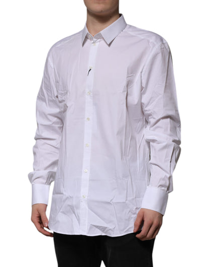 White Cotton GOLD Long Sleeves Formal Shirt