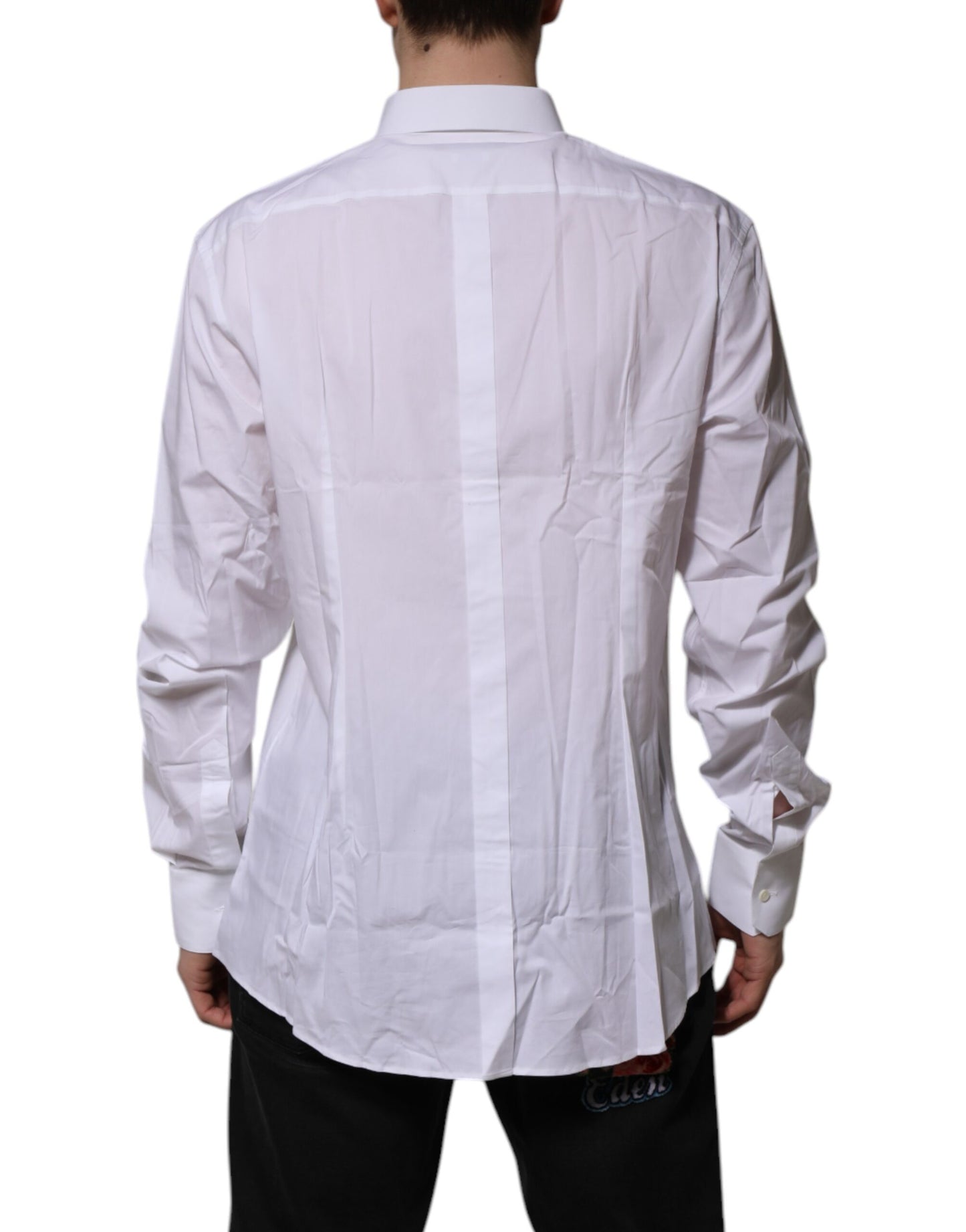 White Cotton GOLD Long Sleeves Formal Shirt