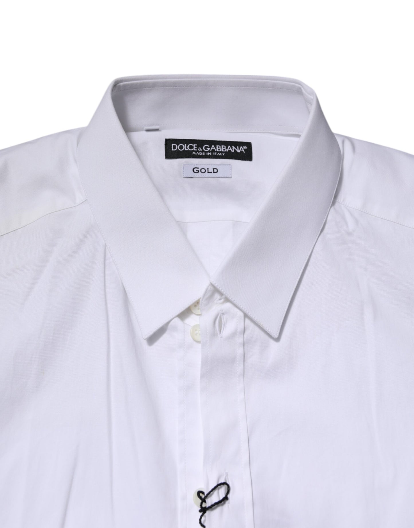 White Cotton GOLD Long Sleeves Formal Shirt
