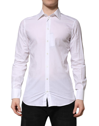 White GOLD Long Sleeves Dress Men Formal Shirt