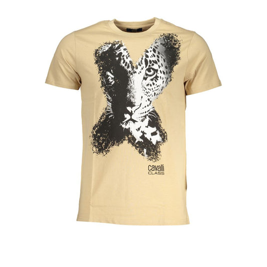 Beige Cotton Men's T-Shirt