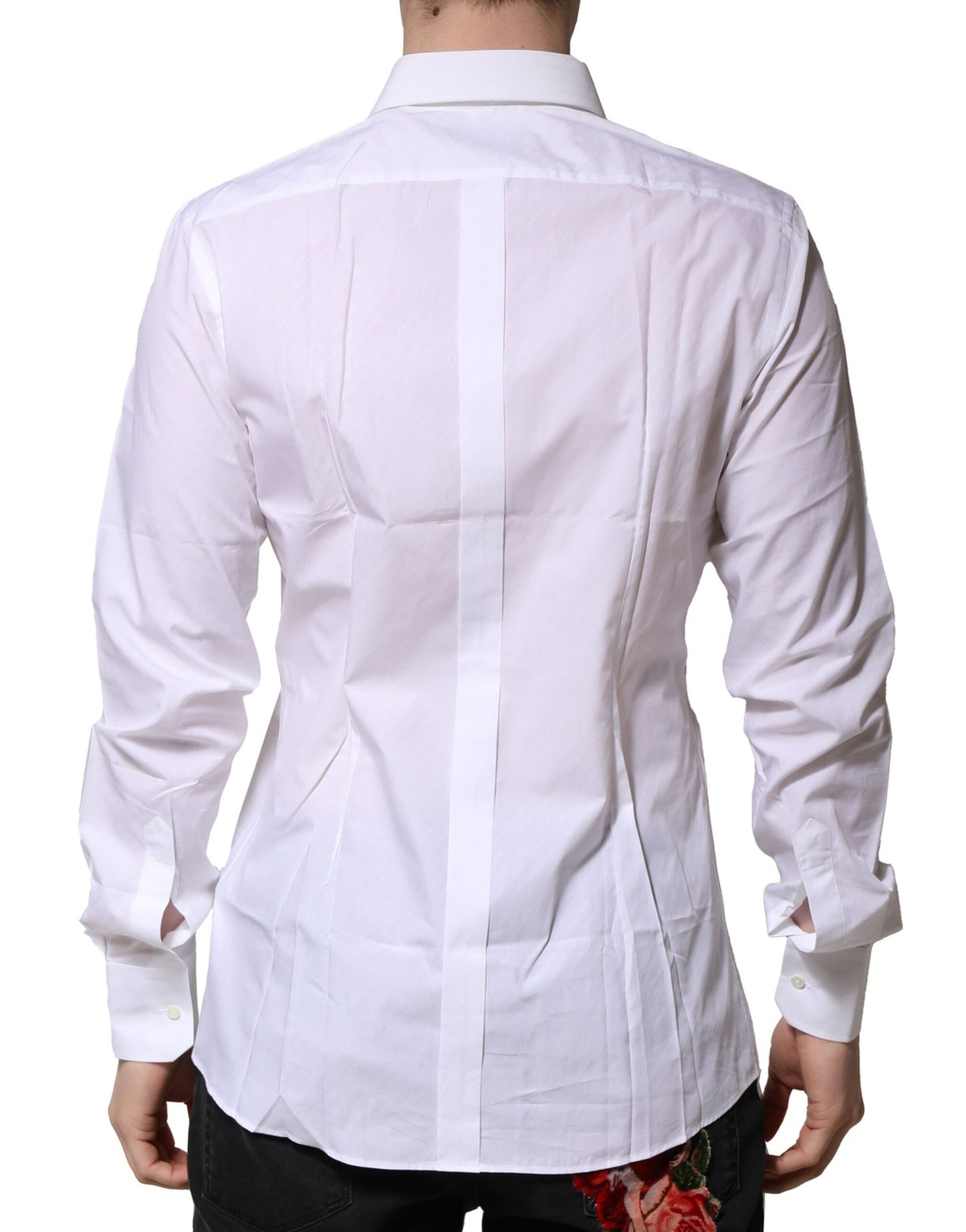 White GOLD Cotton Long Sleeves Men Formal Shirt