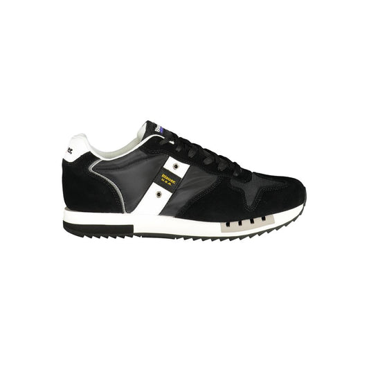 Black Polyurethane Men's Sneaker