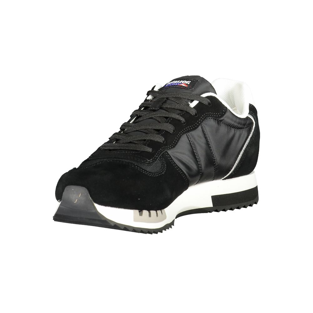 Black Polyurethane Men's Sneaker