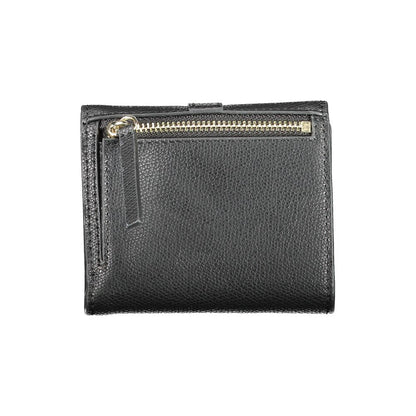 Black Polyurethane Women Wallet