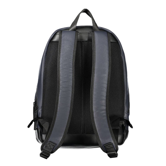 Blu Polyurethane Men Backpack