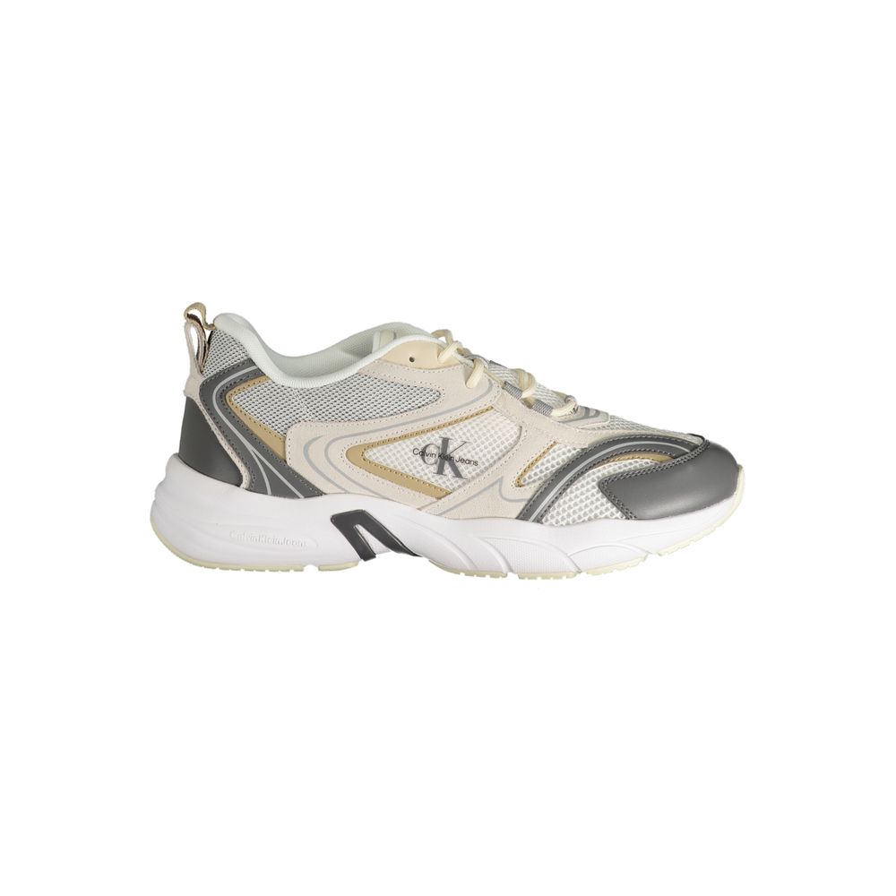 Beige Polyurethane Men Sneaker