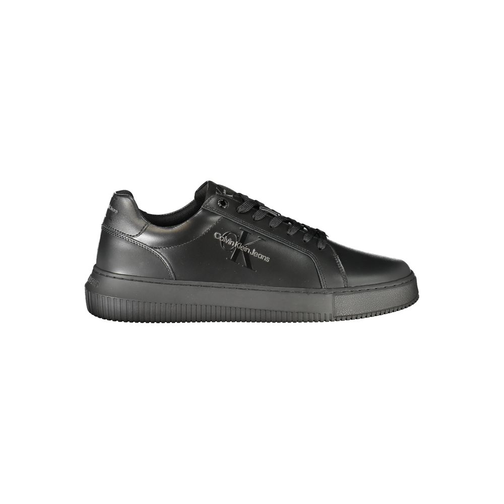 Black Leather Men Sneaker