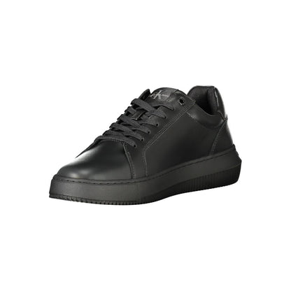 Black Leather Men Sneaker