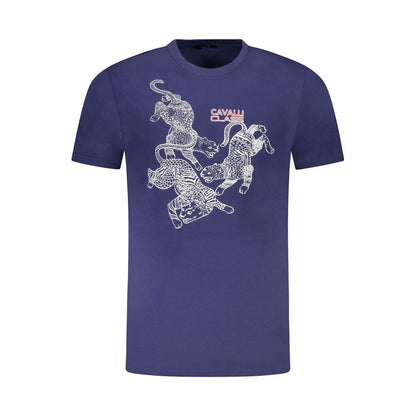 Blu Cotton Men T-Shirt