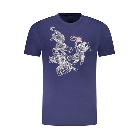 Blu Cotton Men T-Shirt