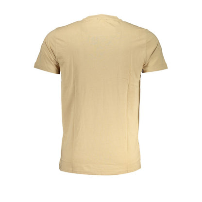 Beige Cotton Mens T-Shirt