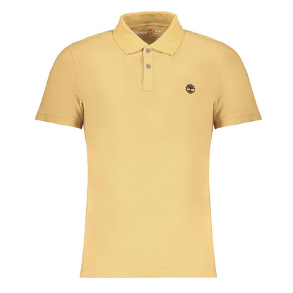 Beige Cotton Men Polo