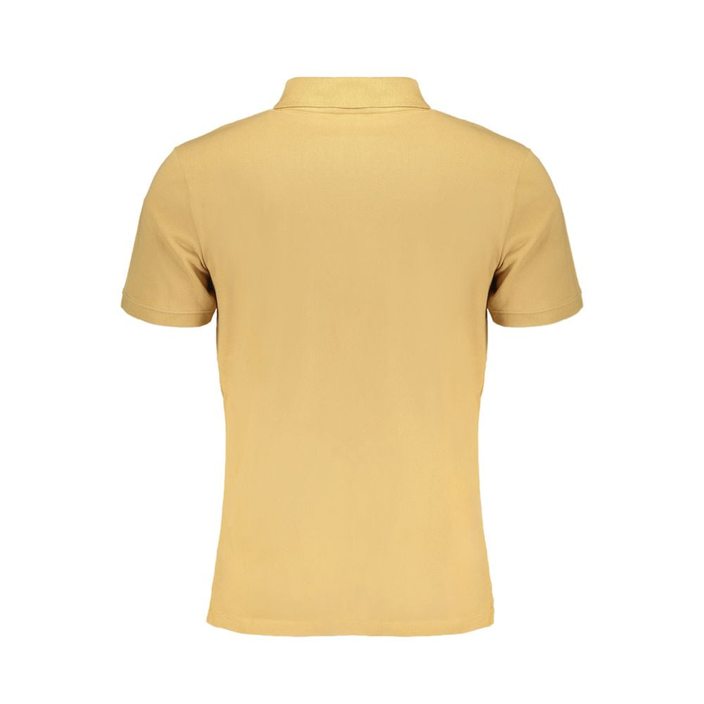 Beige Cotton Men Polo
