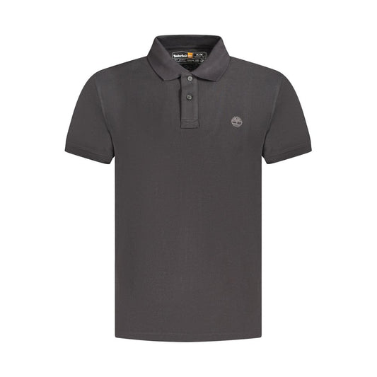 Black Cotton Men's Polo Shirt