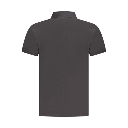 Black Cotton Men's Polo Shirt