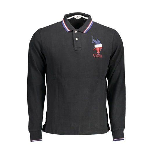 Black Cotton Men's Polo Shirt