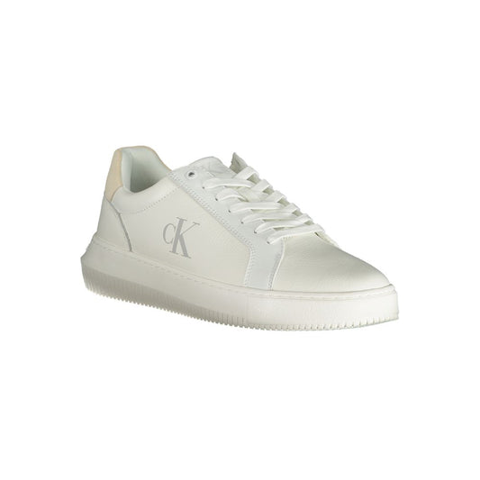 White Polyurethane Men's Sneaker