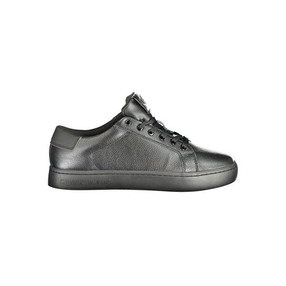 Black Polyurethane Men Sneaker