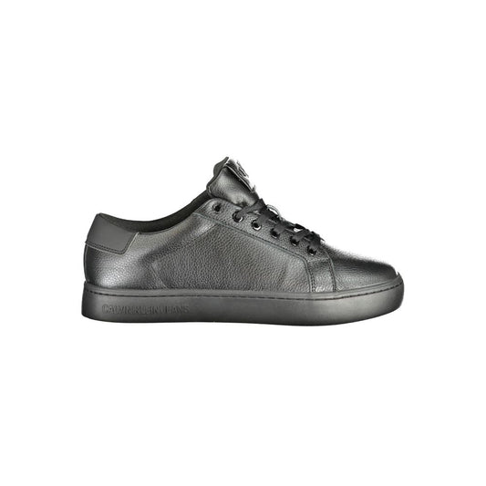 Black Polyurethane Men Sneaker