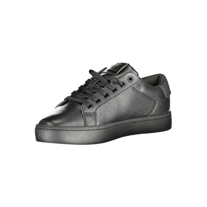 Black Polyurethane Men Sneaker
