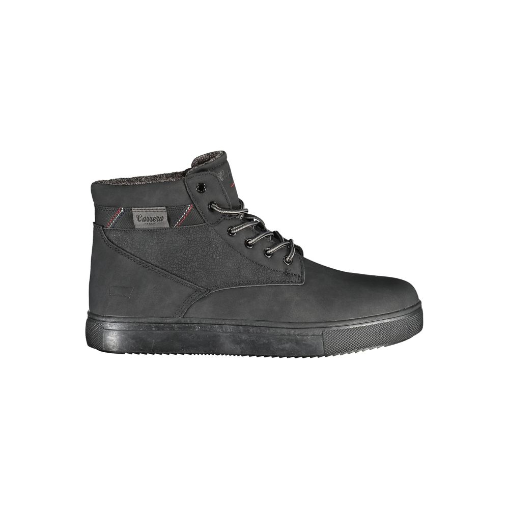 Black Polyurethane Men's Ankle Boot