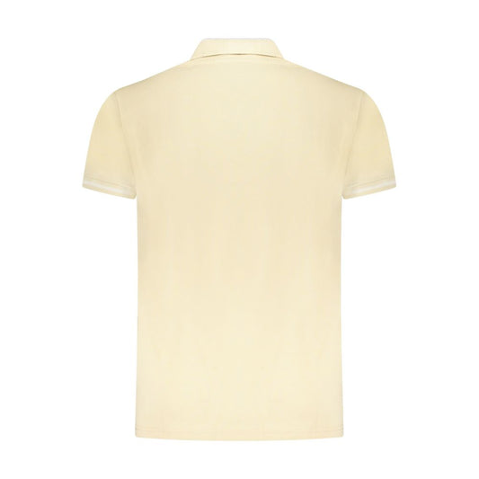 Beige Cotton Men Polo Shirt