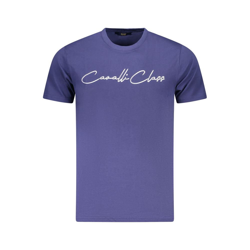 Blue Cotton Men T-Shirt