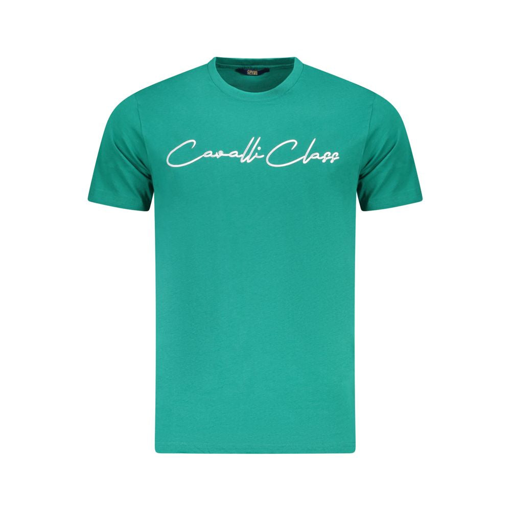Green Cotton Men T-Shirt