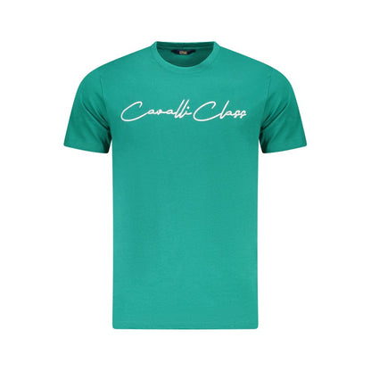 Green Cotton Men T-Shirt