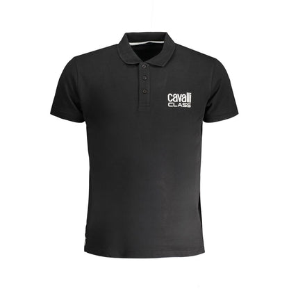 Black Cotton Men's Polo Shirt