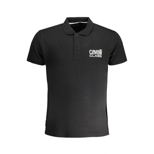 Black Cotton Men's Polo Shirt