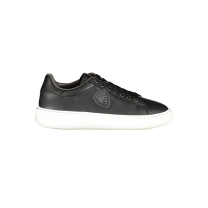 Black Polyurethane Men's Sneaker