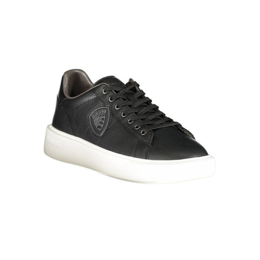Black Polyurethane Men's Sneaker