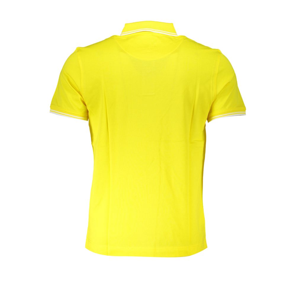Yellow Cotton Men Polo