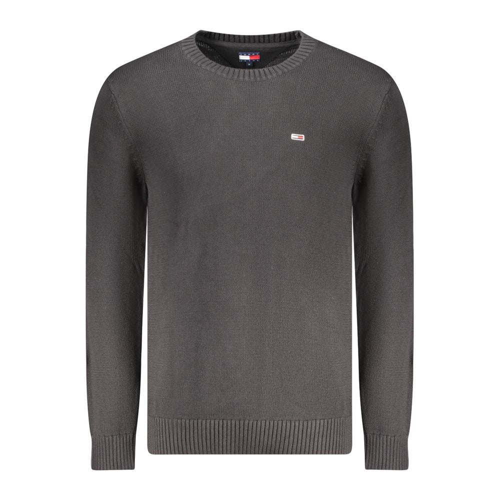 Black Cotton Men's Sweater